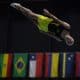 Vinícius Celestino conquistou a medalha de bronze no individual masculino na ginástica de trampolim nos Jogos Sul-Americanos