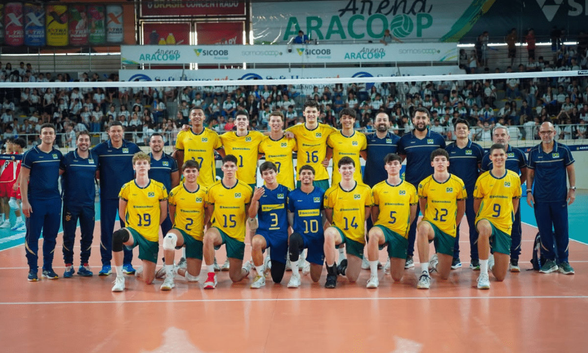 Jogando em casa, Brasil conquista título invicto do Sul-Americano Sub-19. (Foto: Lucas Alves/ENÓIS Audiovisual)