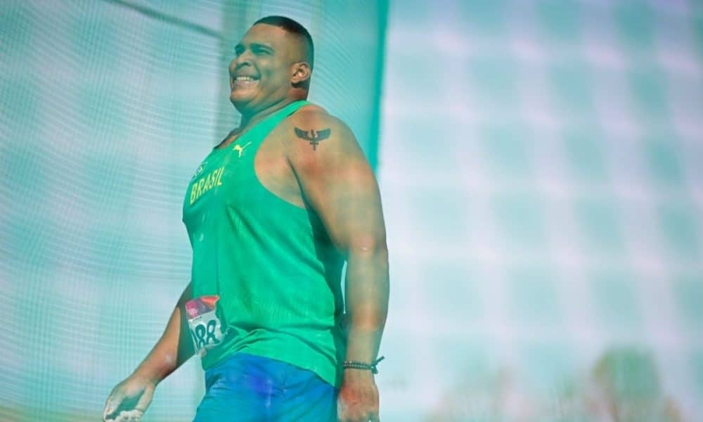 Wellinton Fernandes, medalhista de prata no Lançamento de Disco dos Jogos Sul-Americanos de Santa Fé-2026