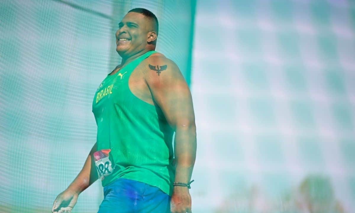 Wellinton Fernandes, medalhista de prata no Lançamento de Disco dos Jogos Sul-Americanos de Santa Fé-2026