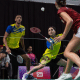Badminton brasileiro garante finais nacionais em quatro categorias em Santa Fé. Na imagem, Sânia Lima e Davi Silva.