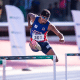 Kevin Aguero durante a prova em que quebrou o recorde sul-americano Sub-18 dos 400 m com barreiras. (Foto: Gustavo Alves/CBAt)