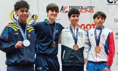 Marcus Pinto na Copa do Mundo Cadete de Bogotá (Foto: Federacion Colombiana de Esgrima)