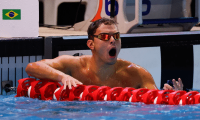 Pedro Souza, Caio Pumputis e Leonardo Santos alcançam índices para o Mundial de Piscina Curta durante o Troféu José Finkel.