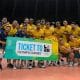Seleção masculina de vôlei com a vaga olímpica para Los Angeles-2028 (Foto: Dhavid Normando/Fotoclic/CBV)